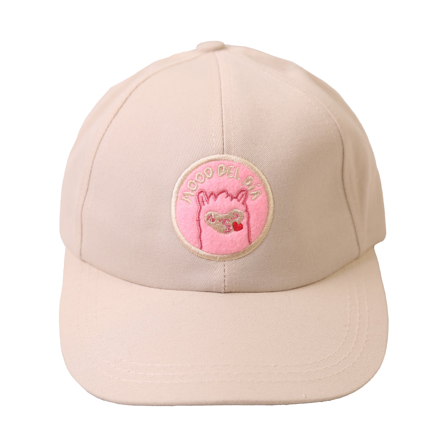 Gorra Chata Mi Mood Rosado relleno Beige