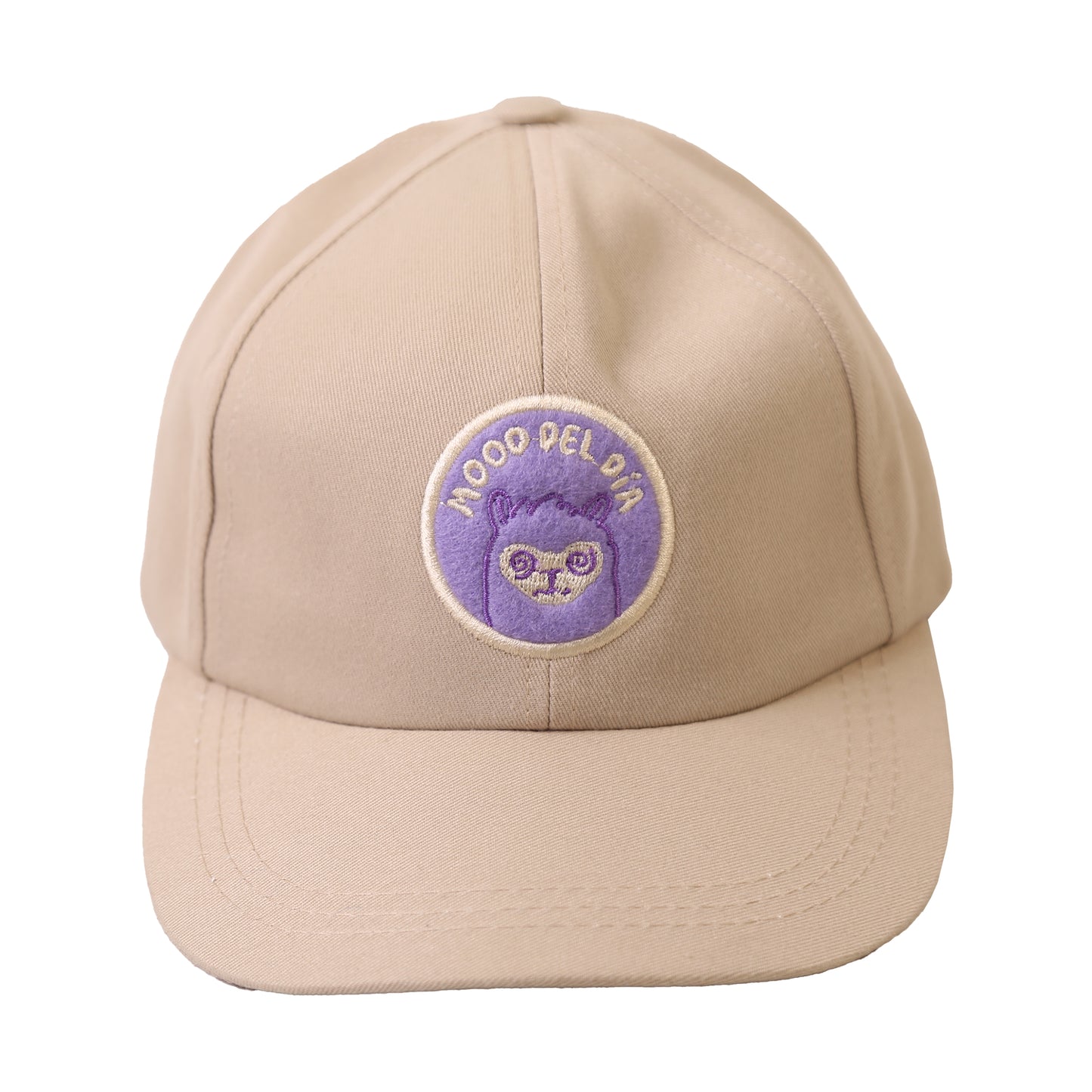 Gorra Chata Mi Mood Morado relleno Beige