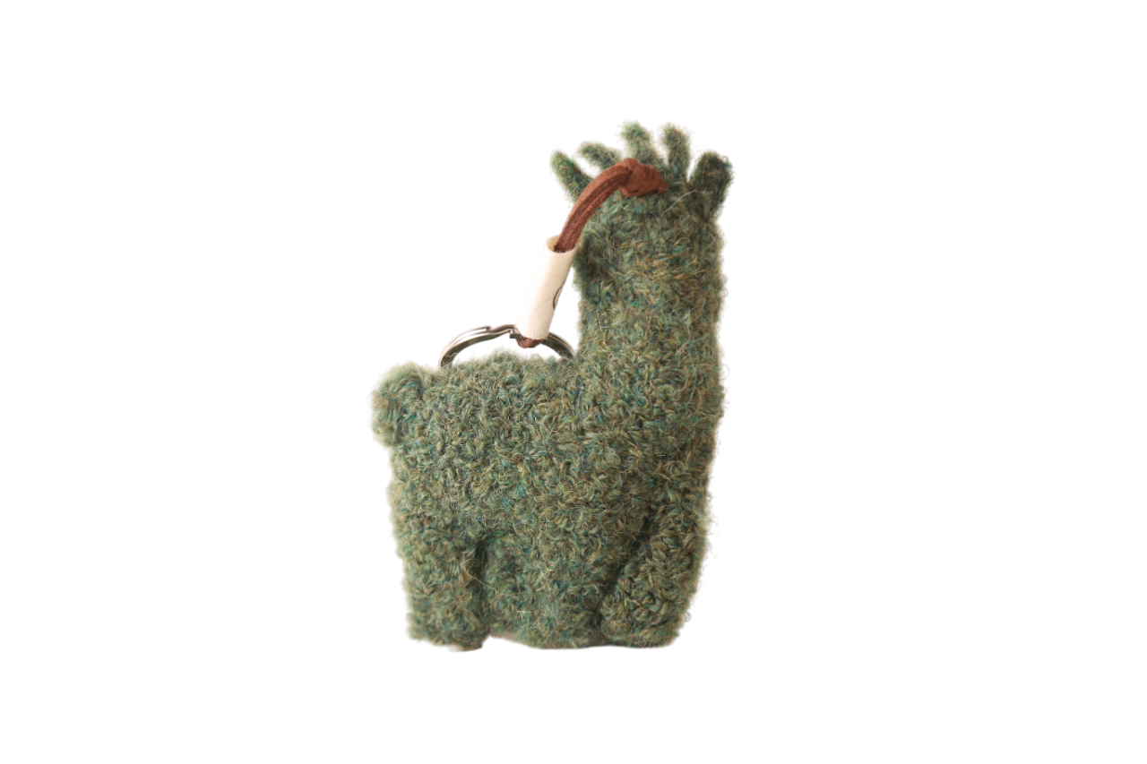 Llavero Chata de Alpaca Verde