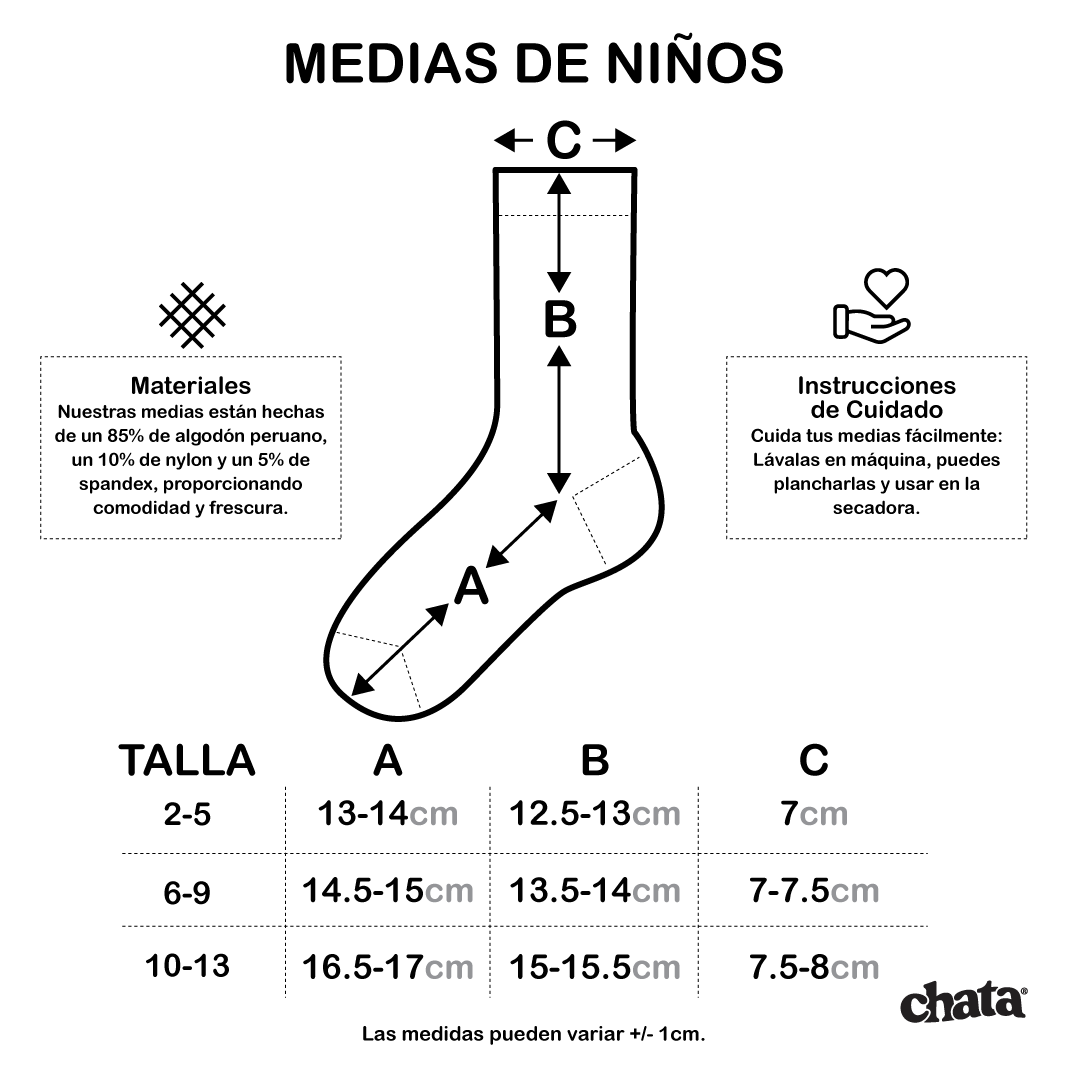 Medias Niño Chata 7 Colores