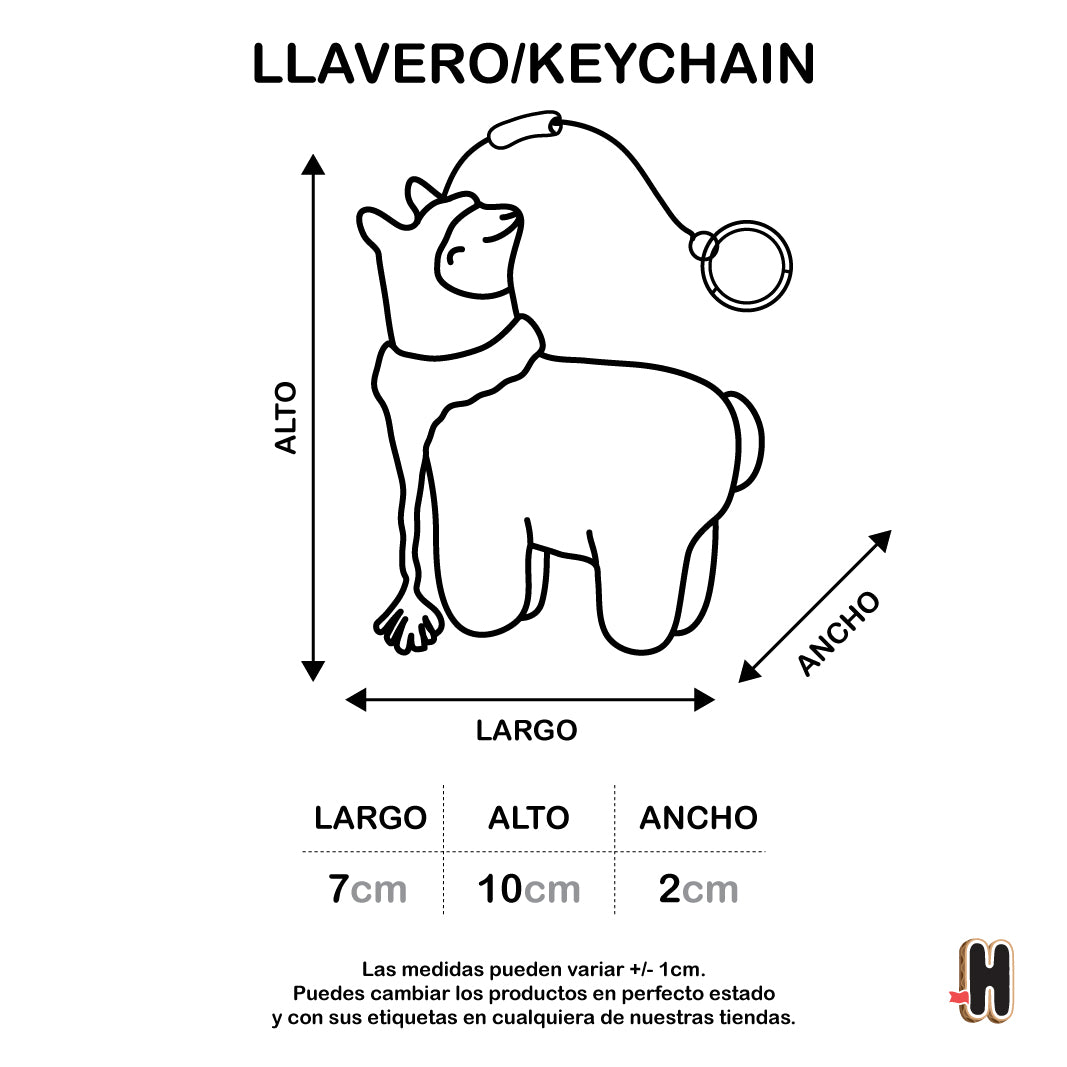 Llavero llama Yaw de Alpaca