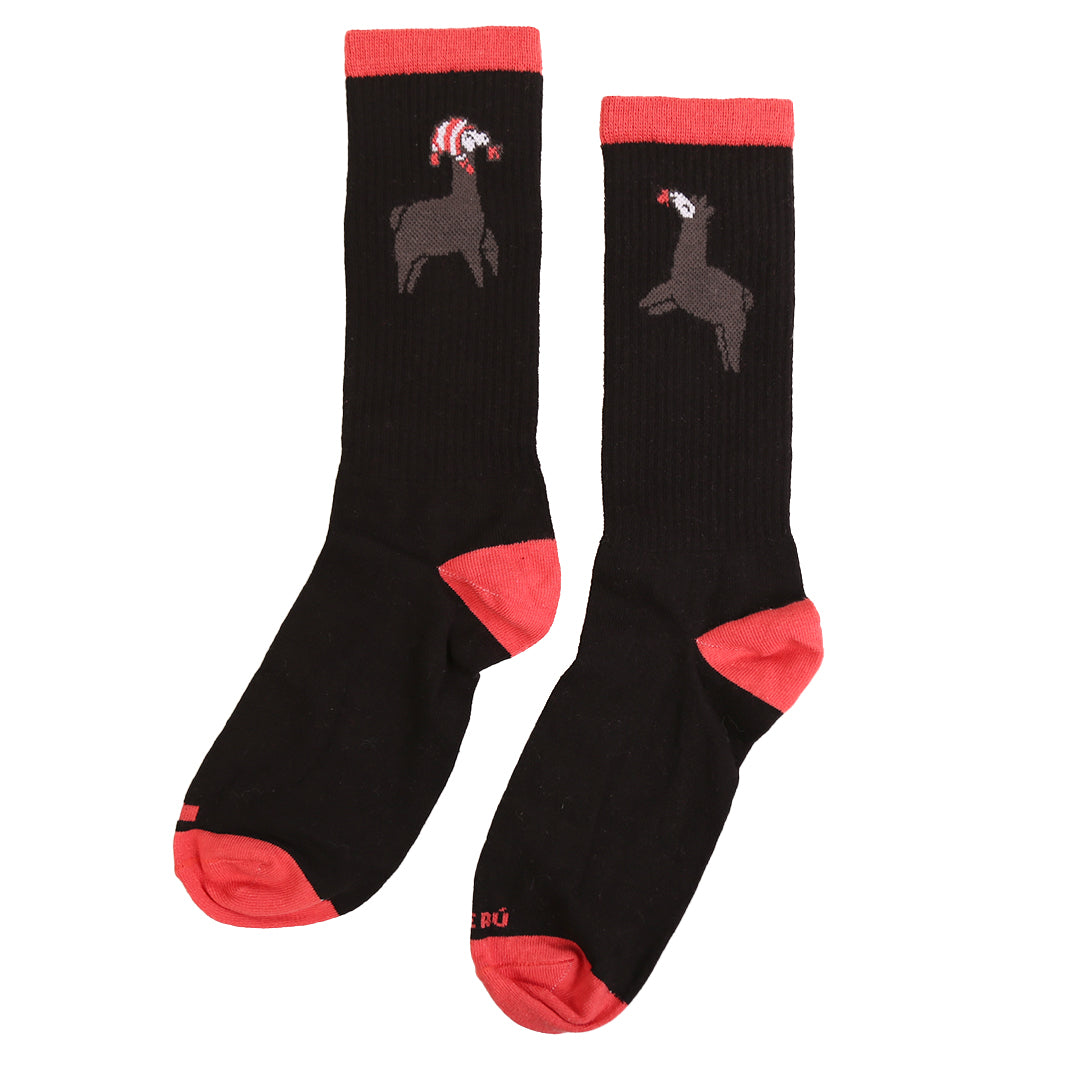 Medias acanaladas Kusi roja