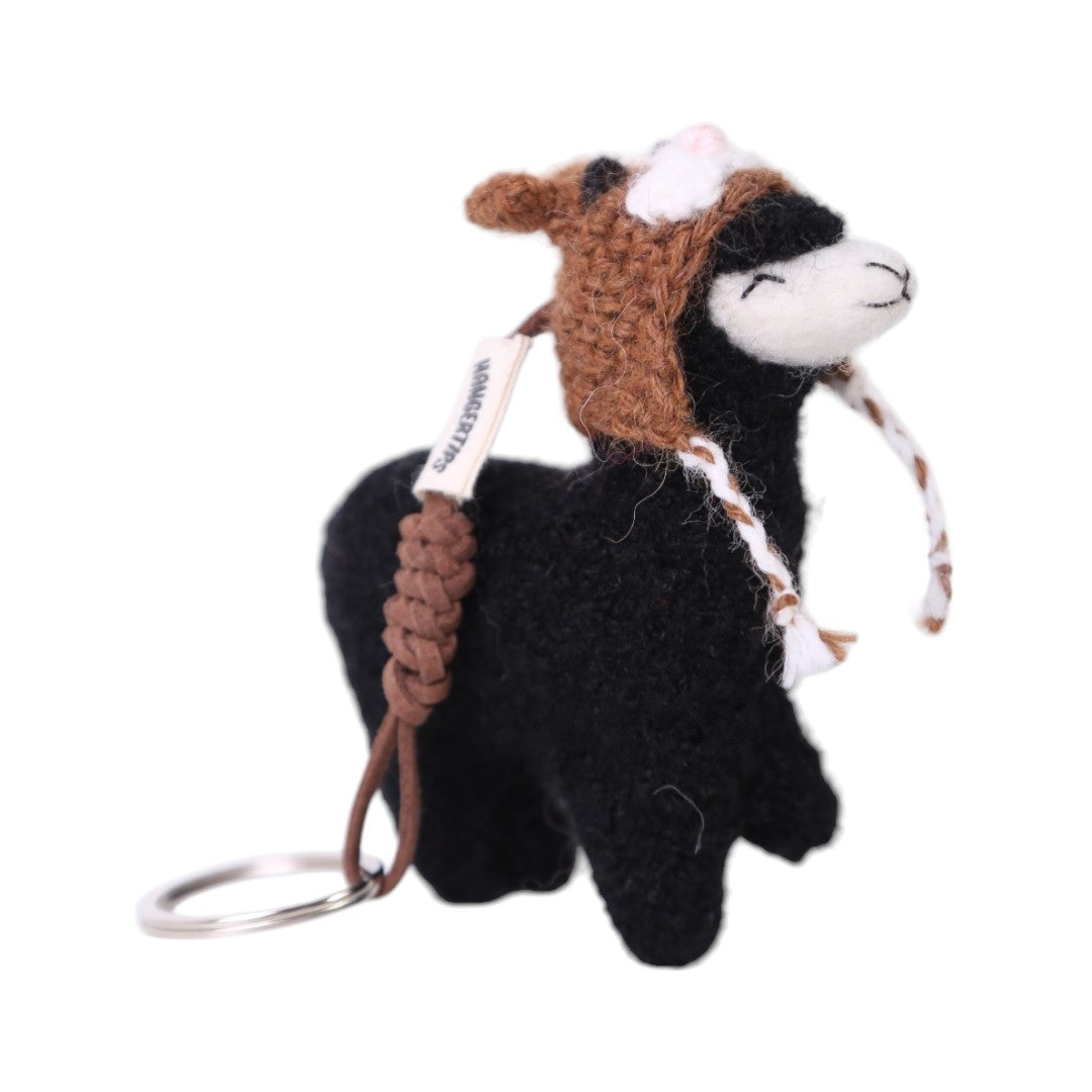 Llavero alpaca Kusi con gorro de cuy