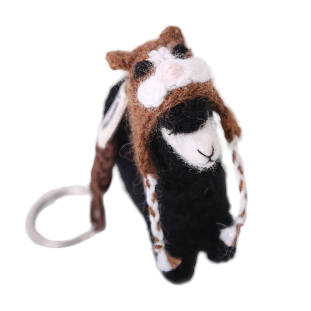 Llavero alpaca Kusi con gorro de cuy