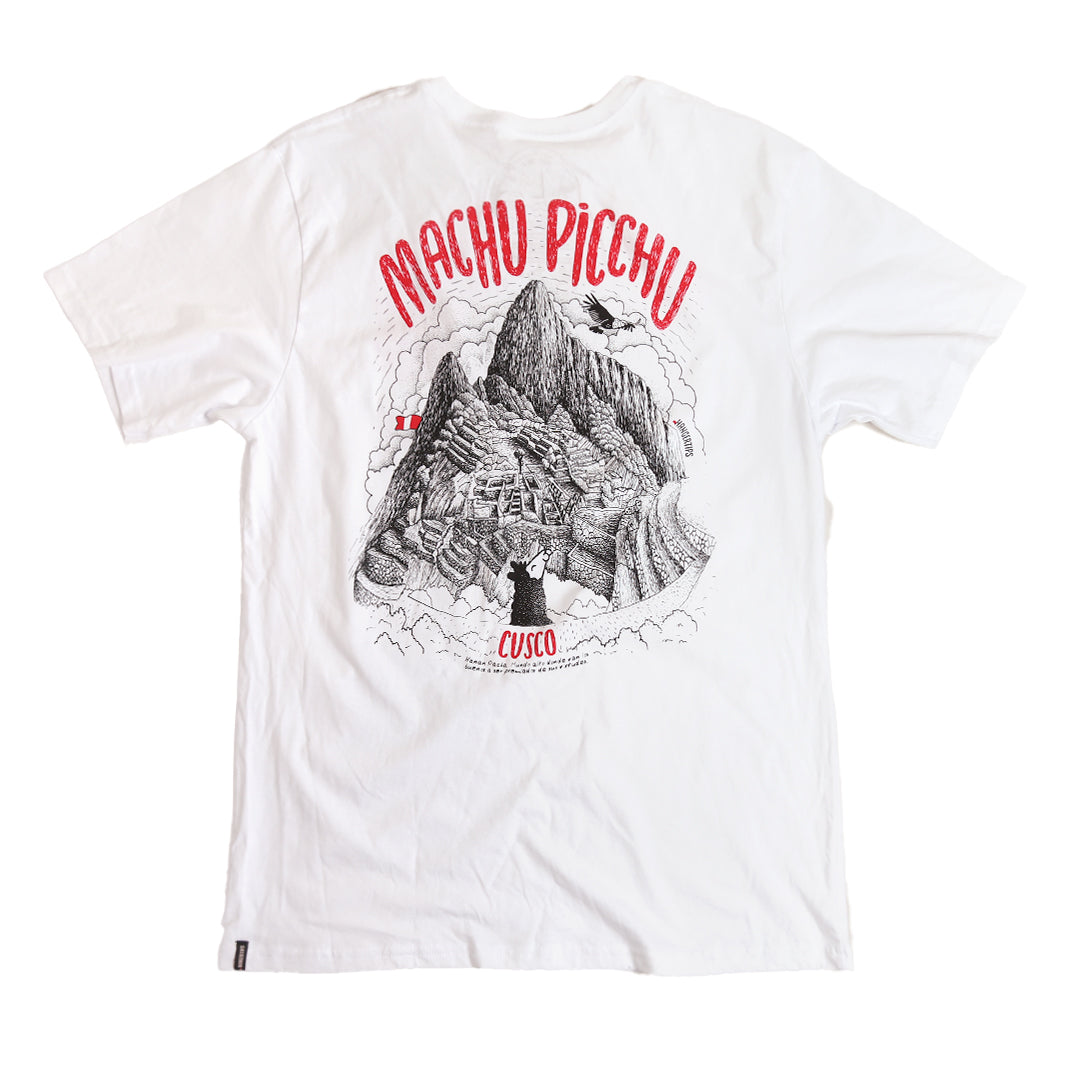 Polo hombre KusiMachu Espalda blanco