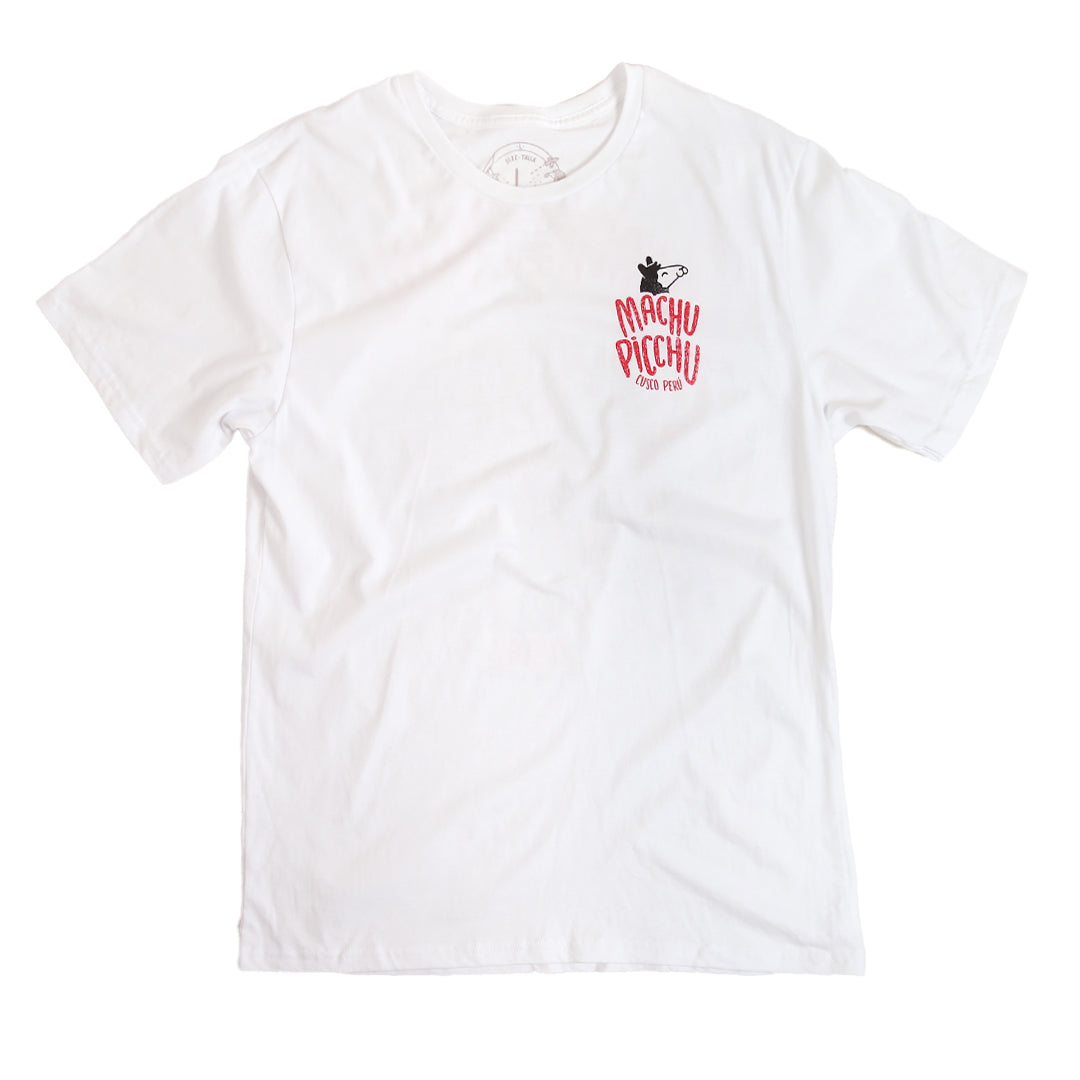 Polo hombre KusiMachu Espalda blanco