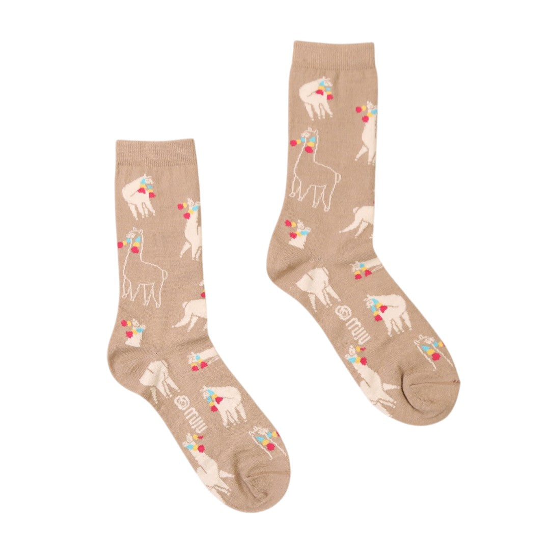 Medias Asiy mosaico crema