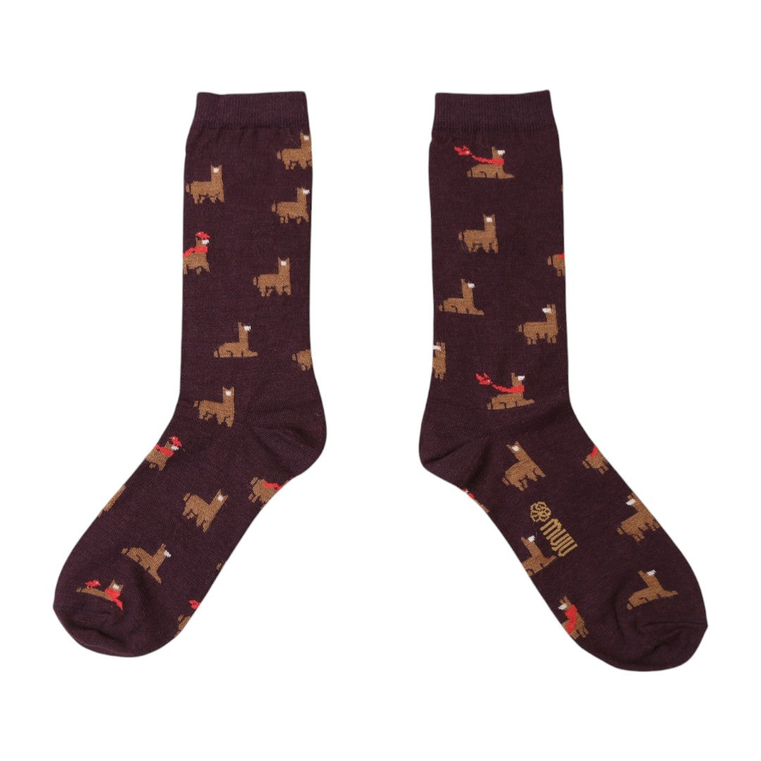 Medias Churi Pixel vino