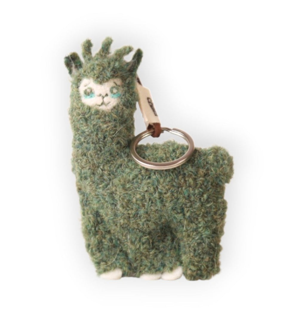 Llavero Chata de Alpaca Verde
