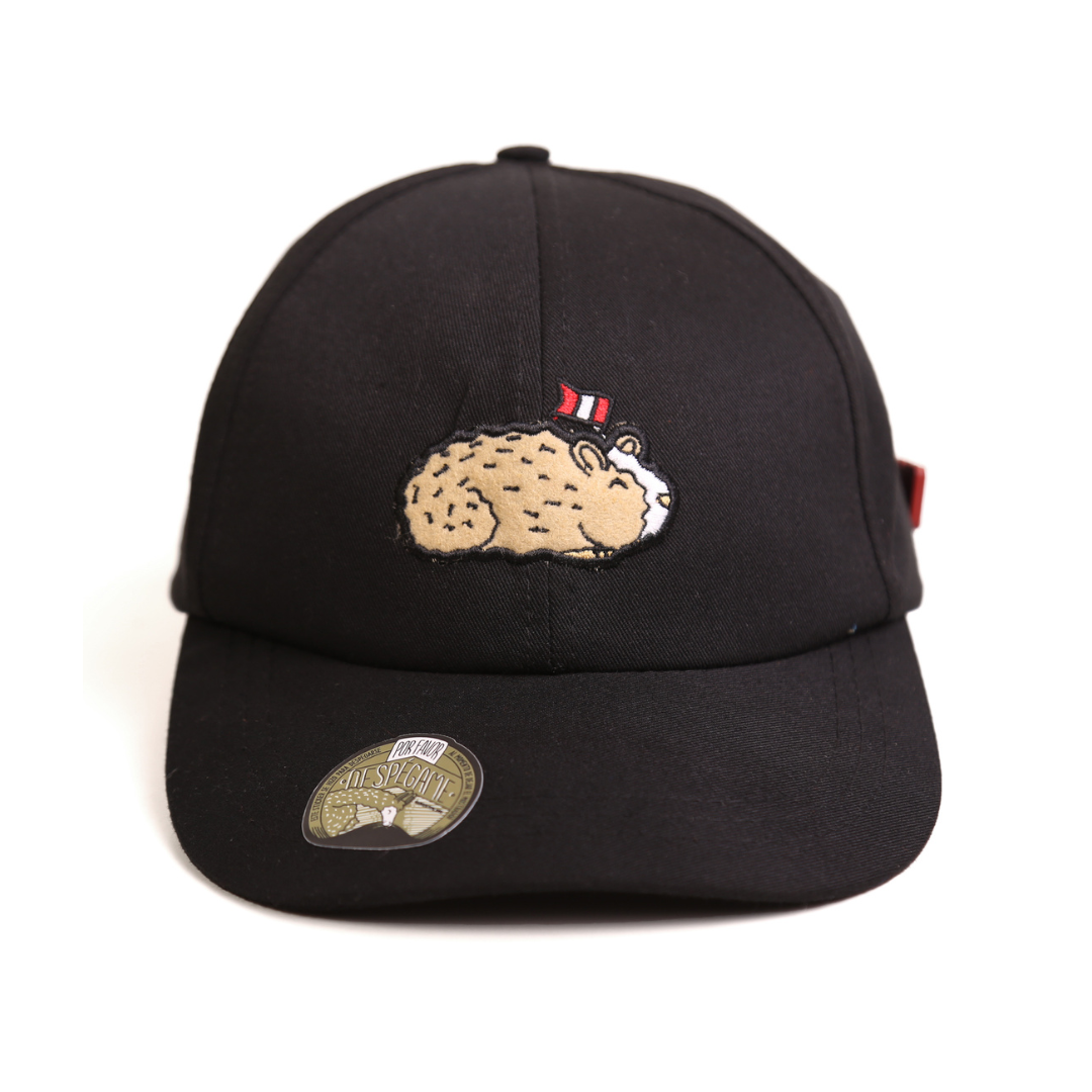 Gorra Cuy paz y amor negro malla