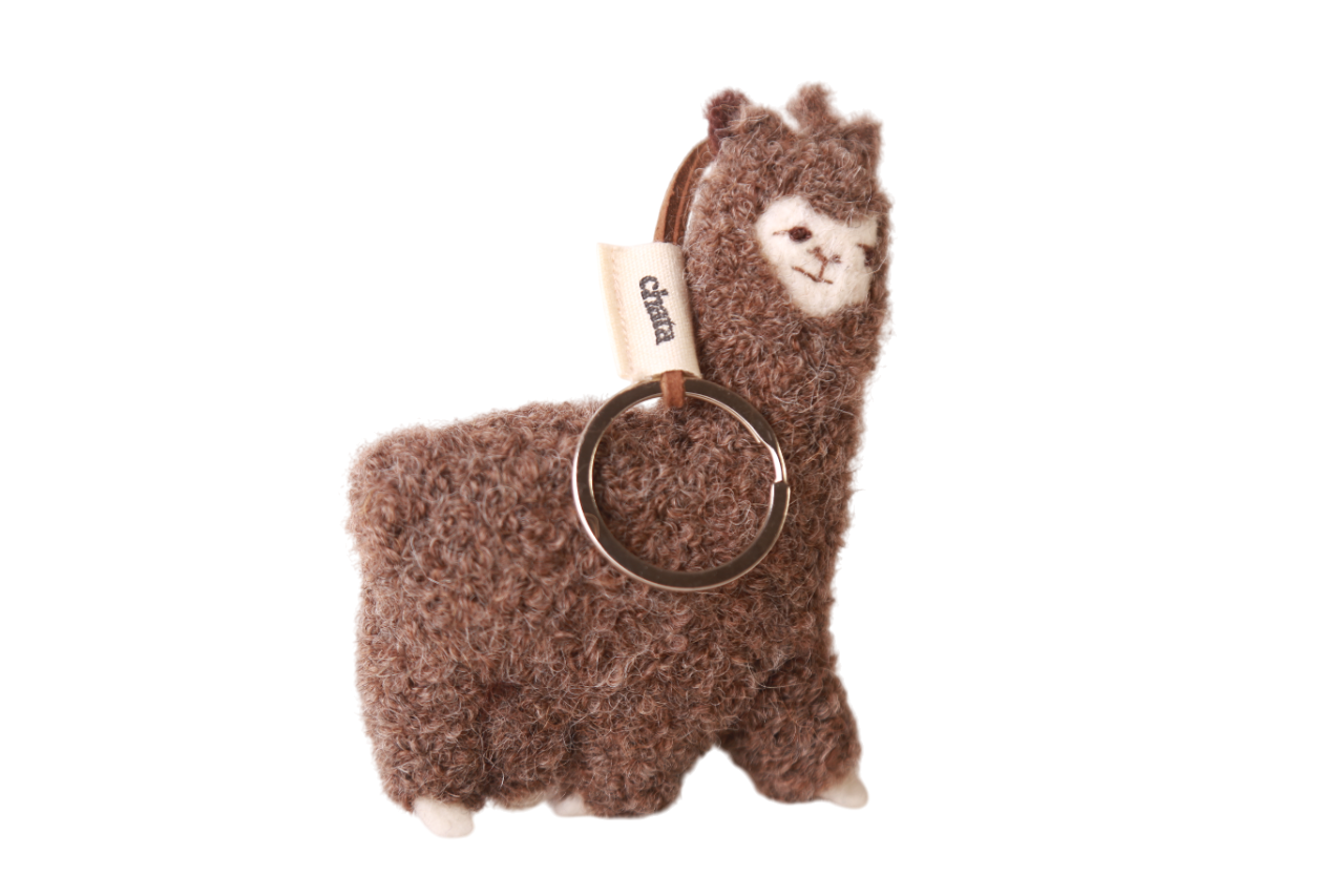 Llavero Chata de Alpaca Roja