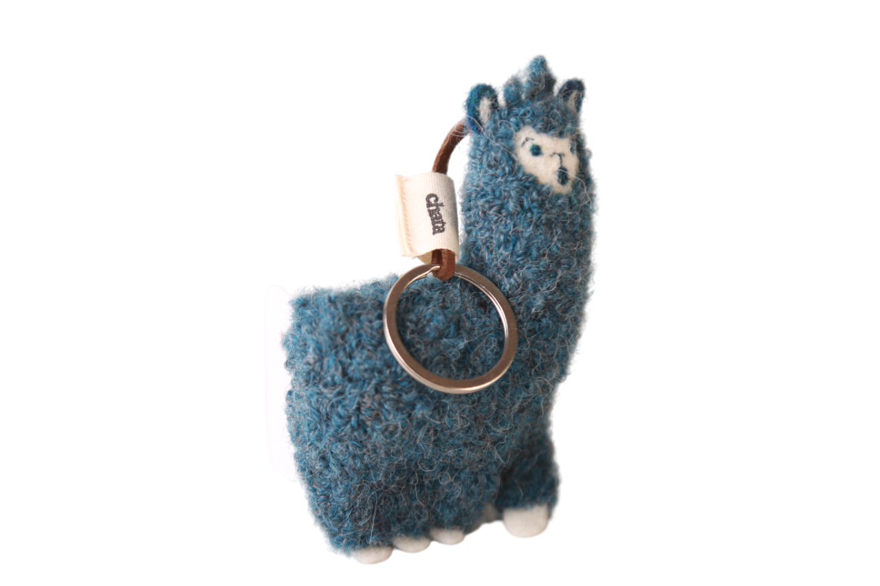 Llavero Chata de Alpaca Verde