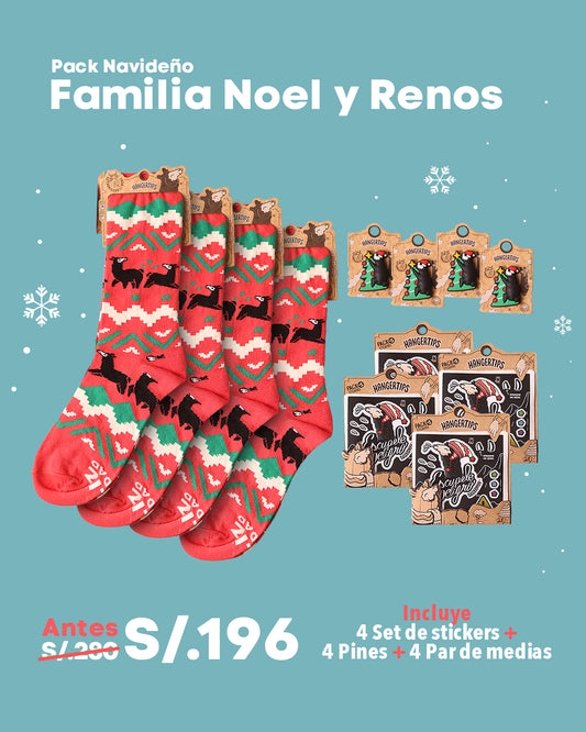 Pack Navideño Familia Noel y Renos