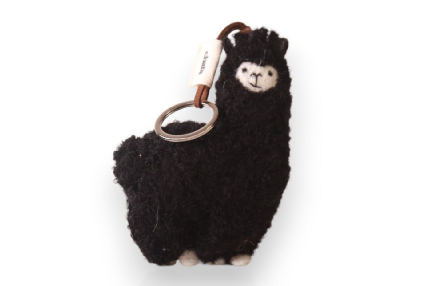 Llavero Chata de Alpaca Roja