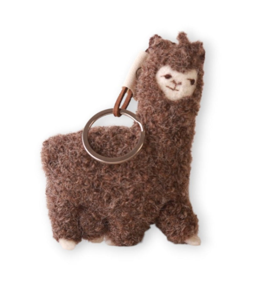 Llavero Chata de Alpaca Roja