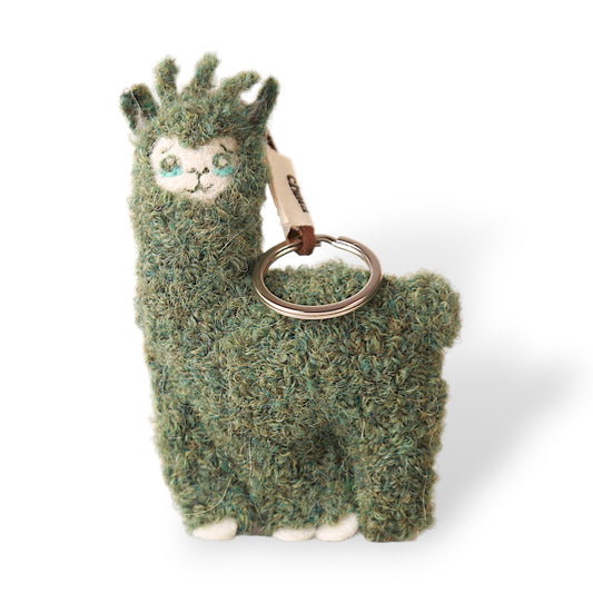 Llavero Chata de Alpaca Verde